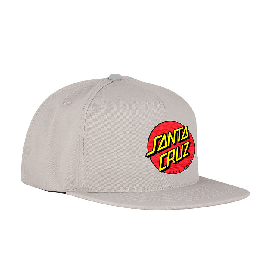 Santa Cruz Classic Snapback Structured Hat Grey OS Unisex
