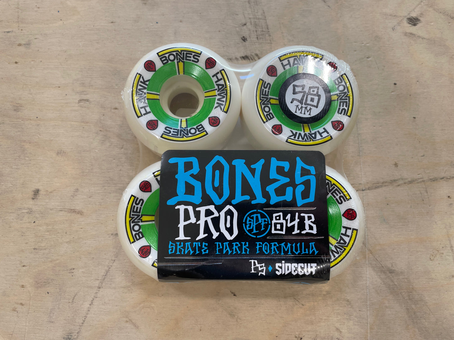 Bones HAWK T-BONES II 58 P5 SIDECUTS SKATEPARK FORMULA WHT