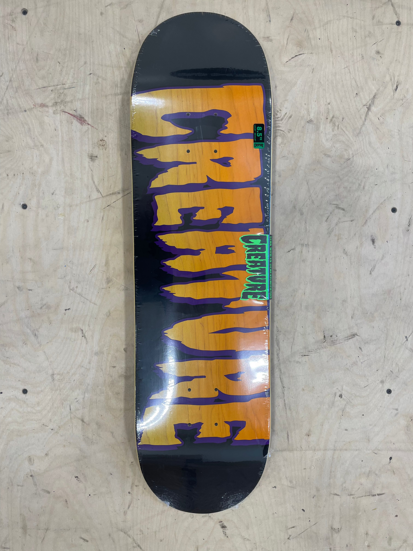 Creature Logo Outline Stumps Deck 8.5