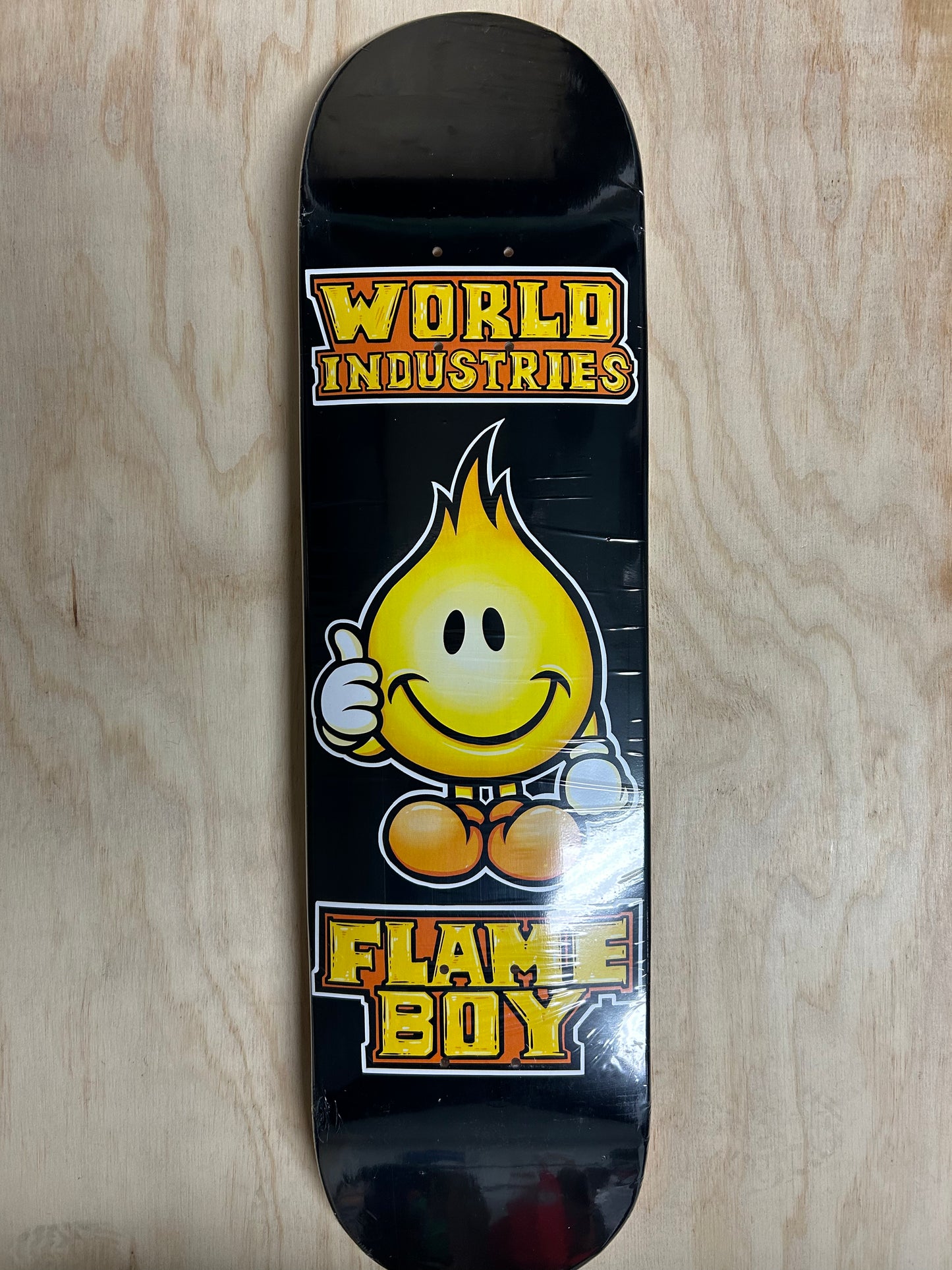 World Industries Solid Gold Flame Boy 8.1 Skateboard Deck