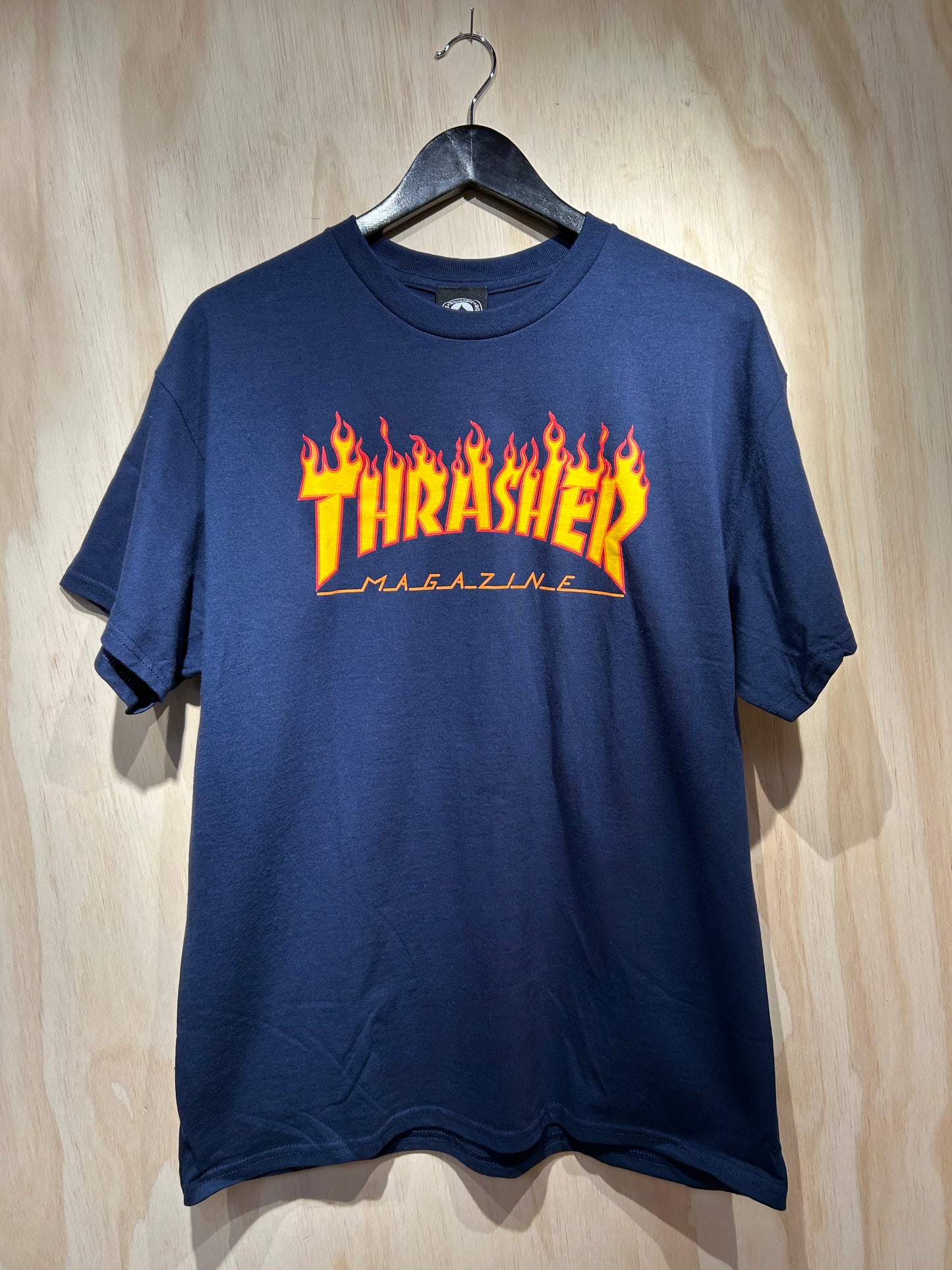 THRASHER Flame T-Shirt Navy/Blue