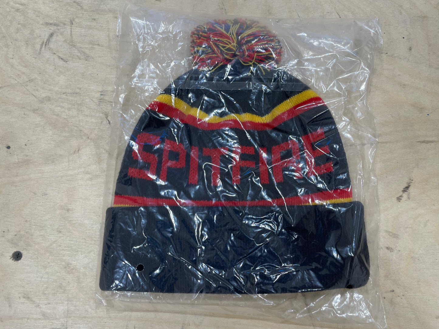SPITFIRE CLASSIC '87 FILL POM BEANIE DARK NAVY / RED / GOLD