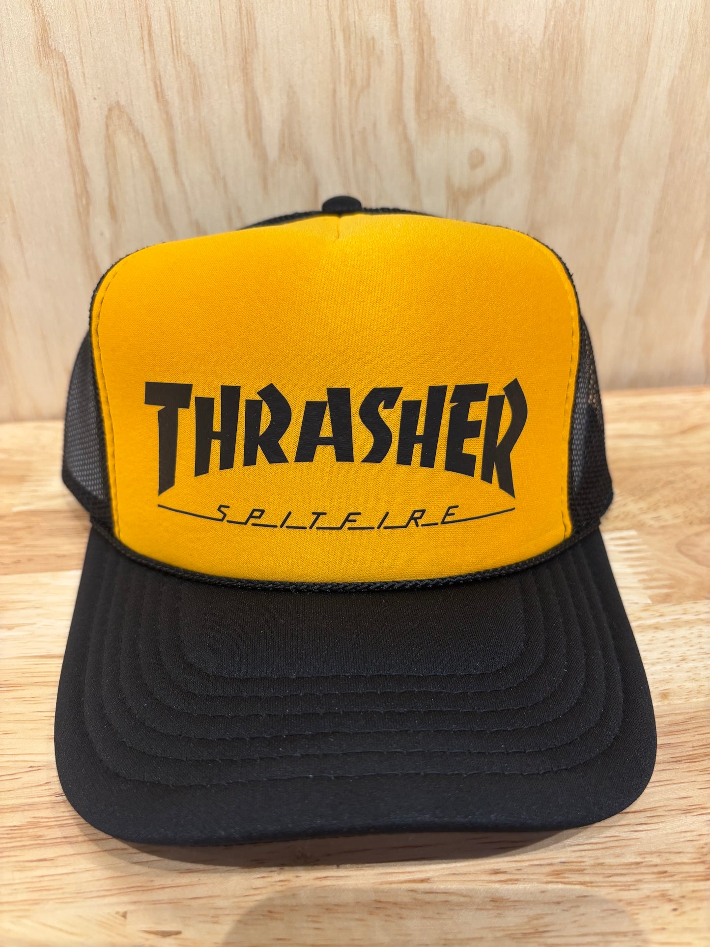 Thrasher X Spitfire- Trucker- Gold/Black