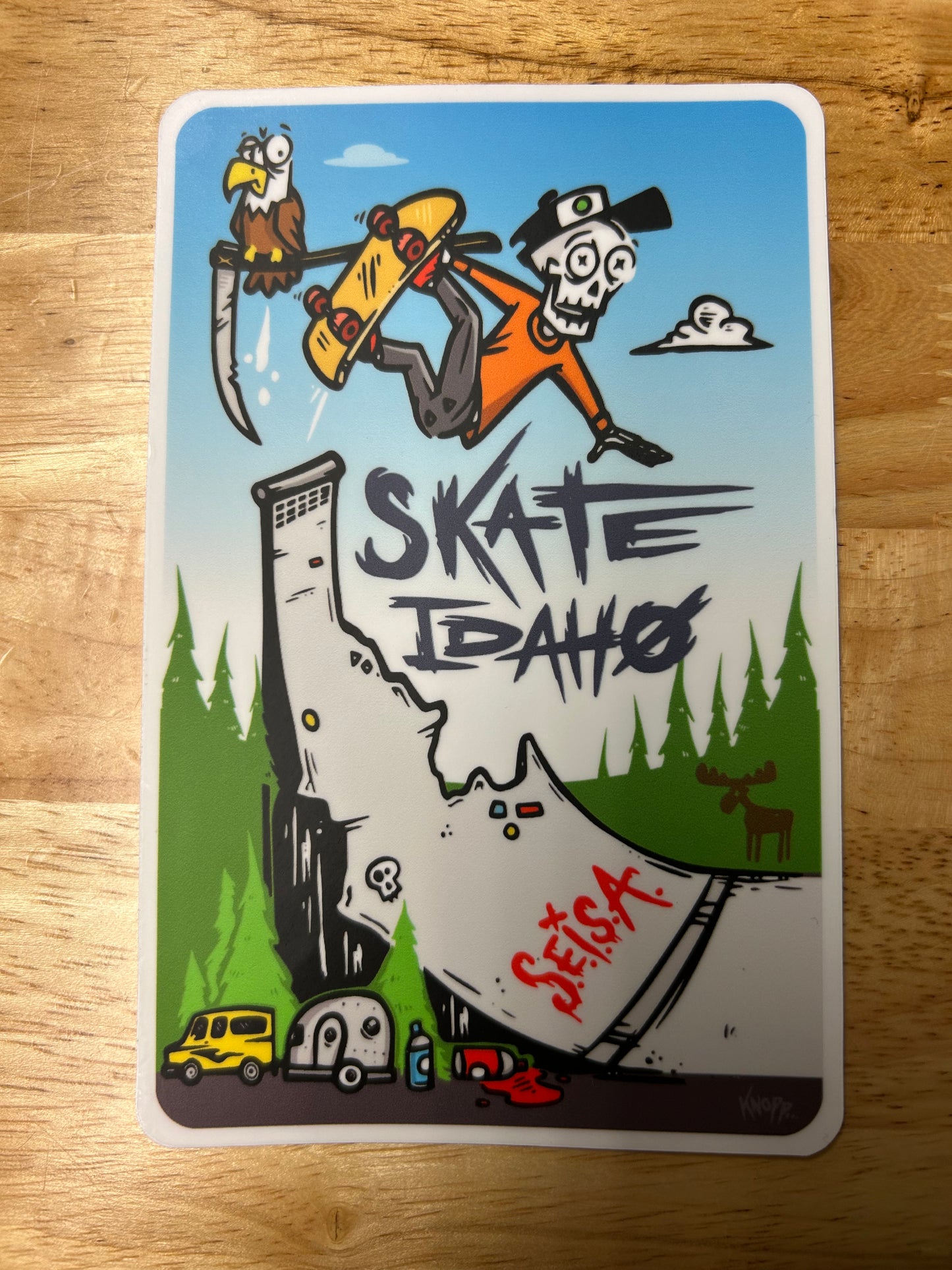 Skate Idaho Sticker