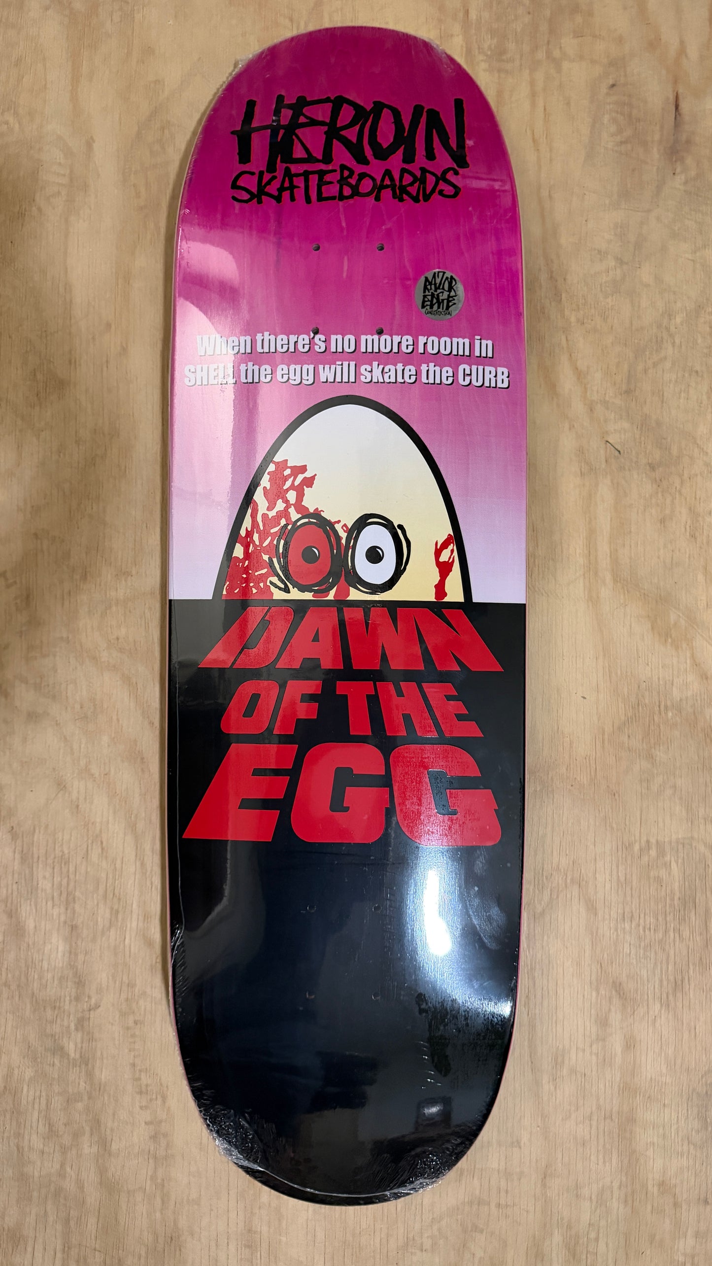 HEROIN Dawn of the Egg Skateboard Deck 9.4