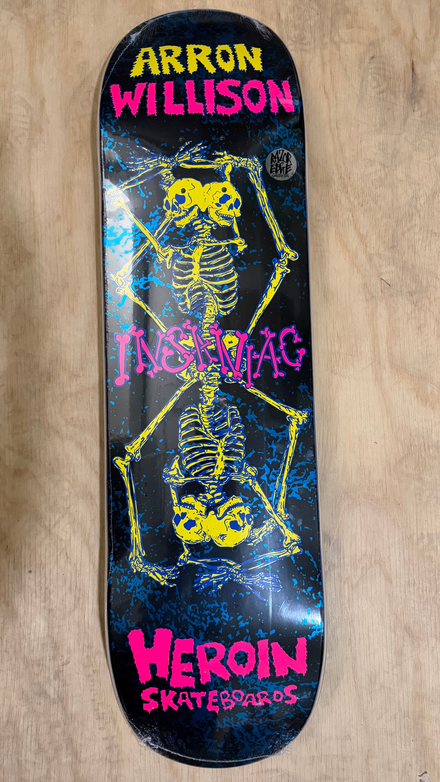 HEROIN AW Knock Off Skateboard Deck 8.5