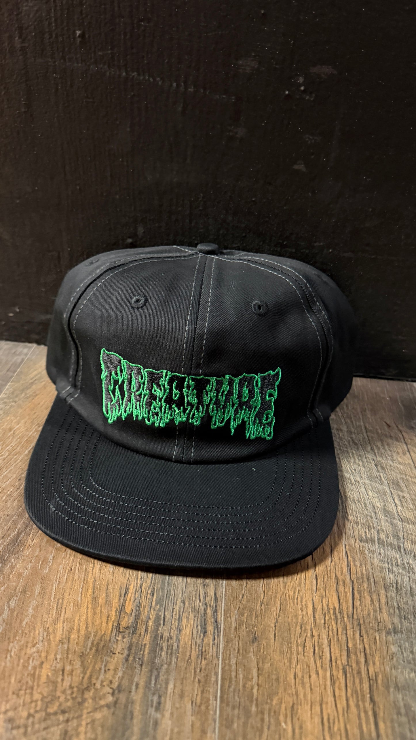 CREATURE Hesher Flame Snapback Unstructured Hat Black OS
