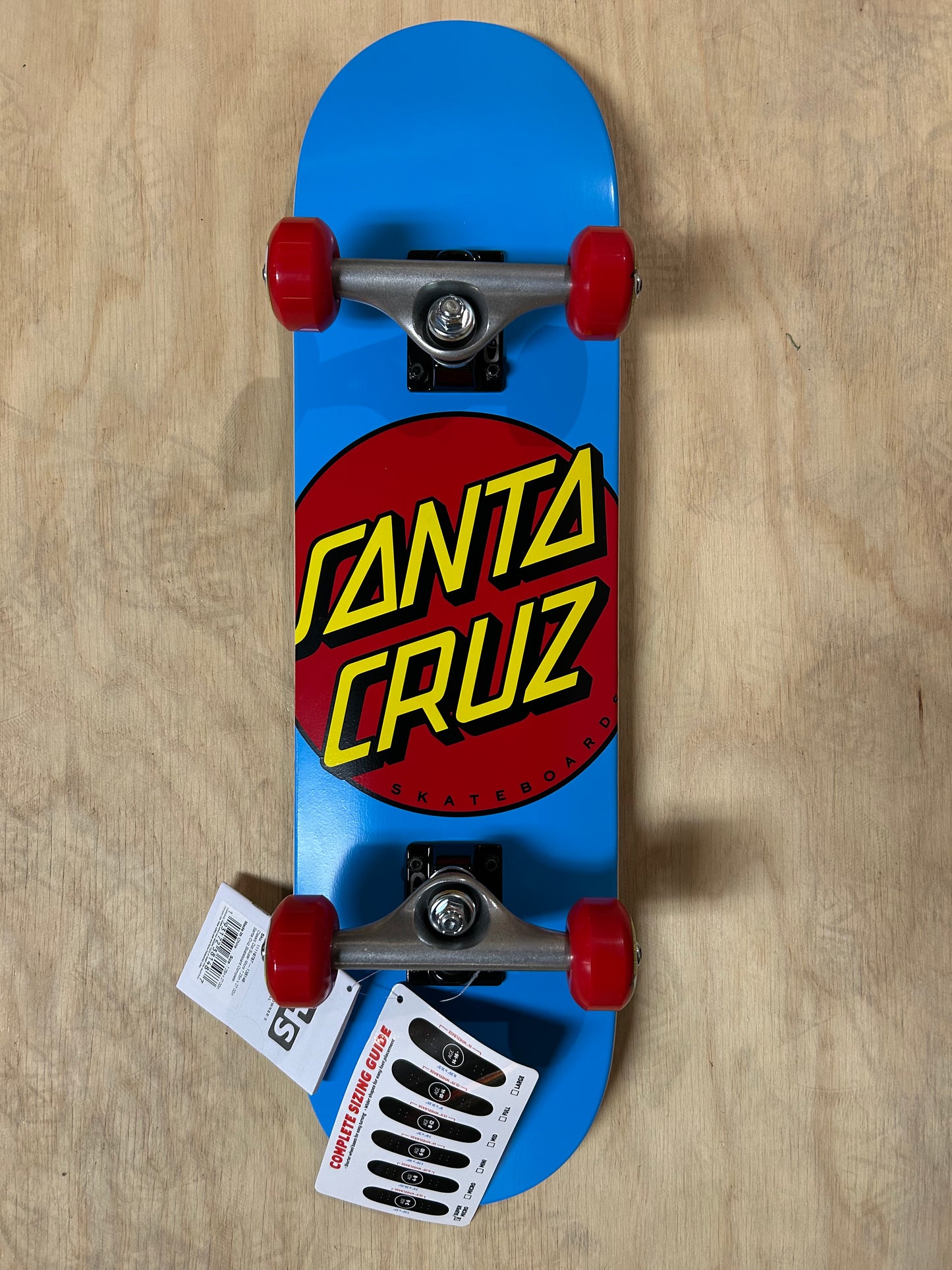Classic Dot Super Micro 7.25 Santa Cruz Skateboard Complete - Blue