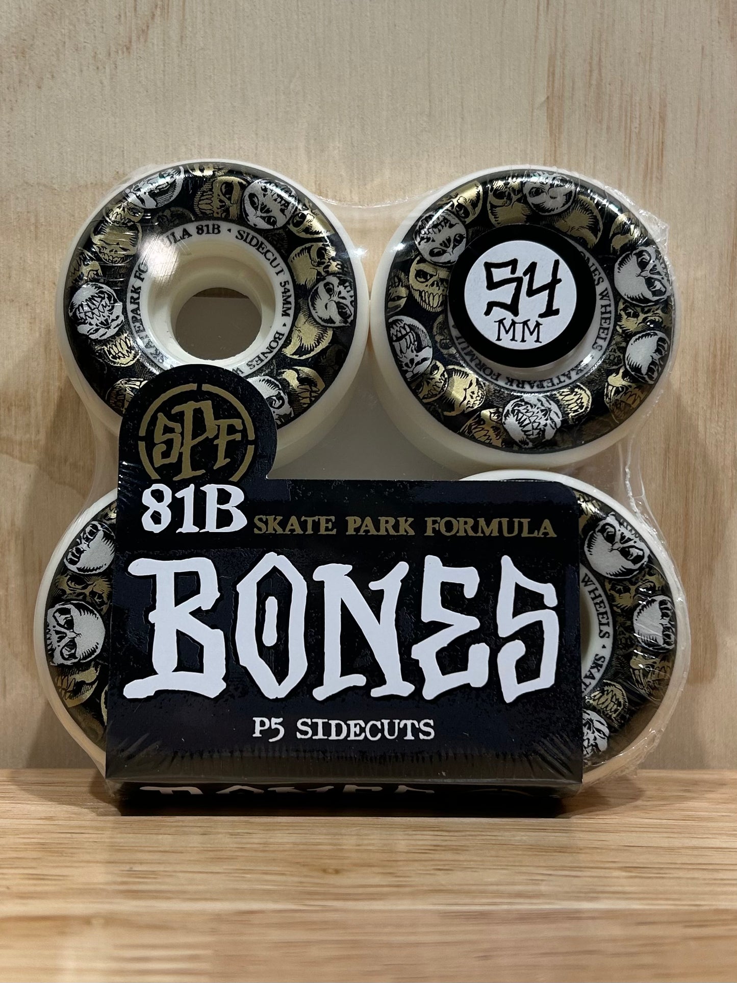 BONES Skatepark Formula 54 P5 Sidecuts 81B 4PK