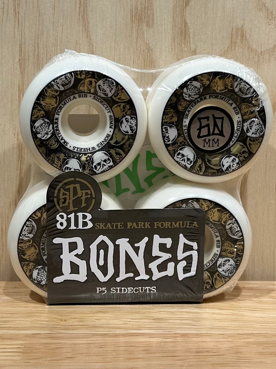 BONES Skatepark Formula 60 P5 Sidecuts 81B 4PK SPF Wheels