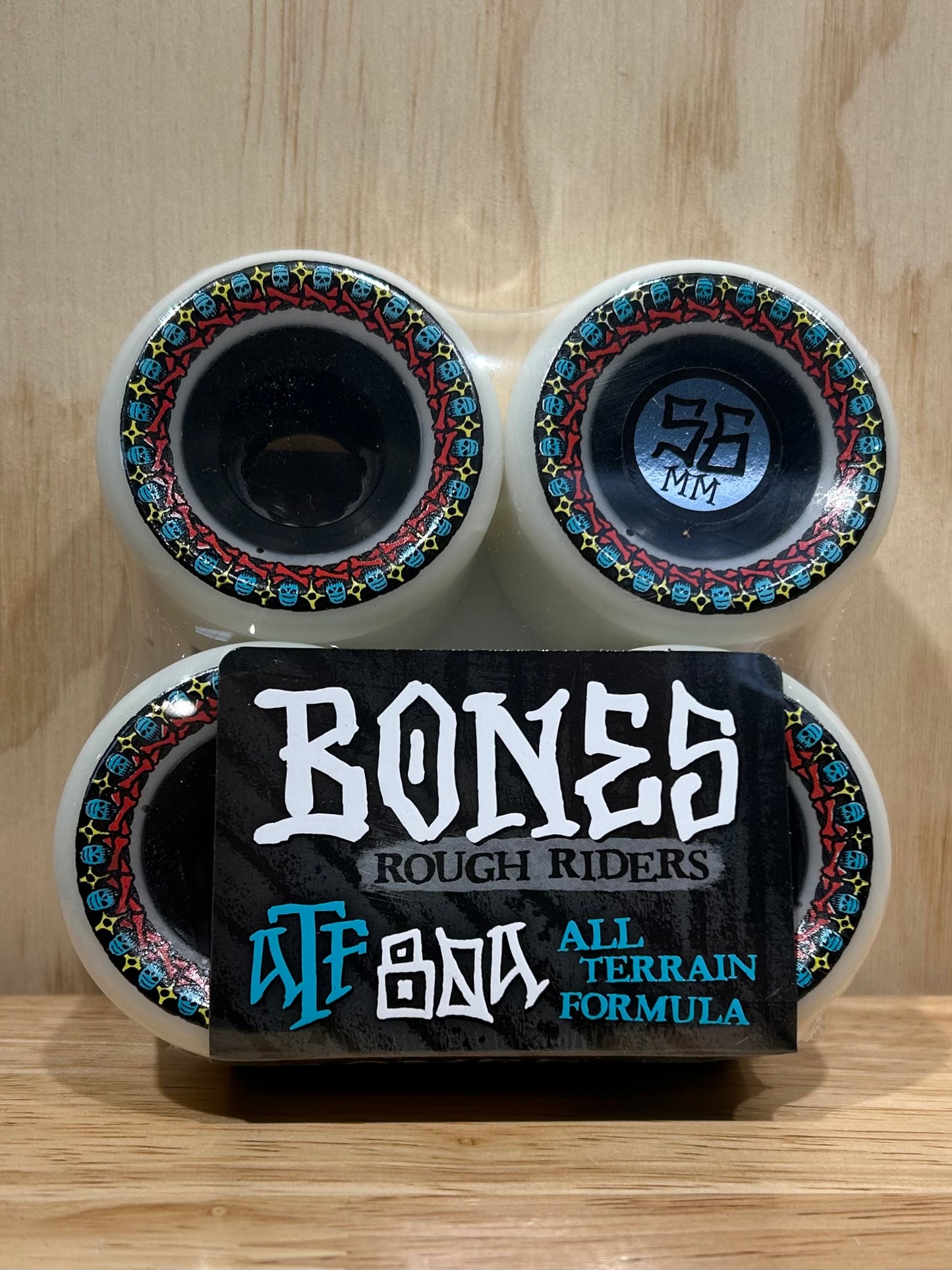 BONES ATF Rough Riders 56mm All-Terrain 80A WHT 4PK