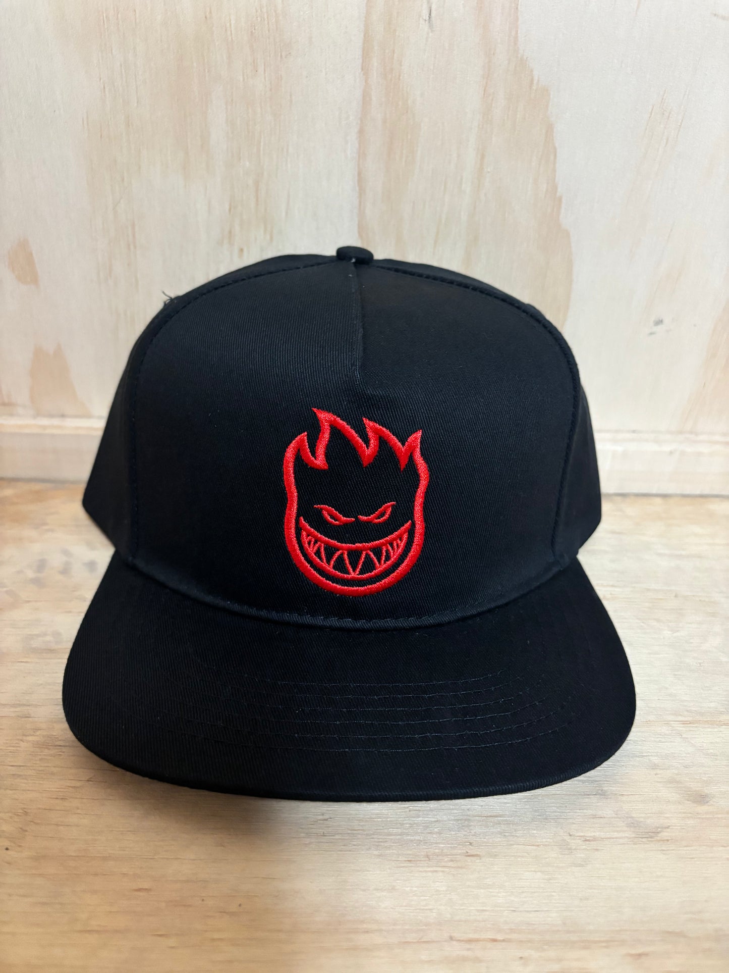 SPITFIRE BIGHEAD SNAPBACK HAT BLACK / RED
