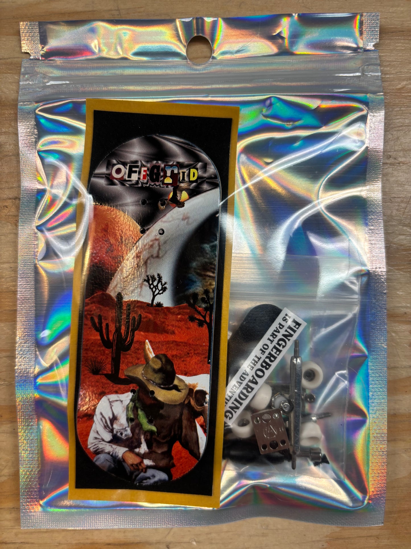 Off Grid 38mm "Psychedelic Cowboy" Fingerboard Complete
