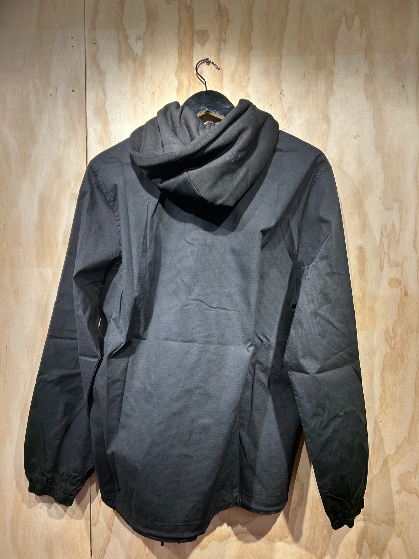 Gravette Cut And Tie Hooded Windbreaker Jacket Black Mens Creature