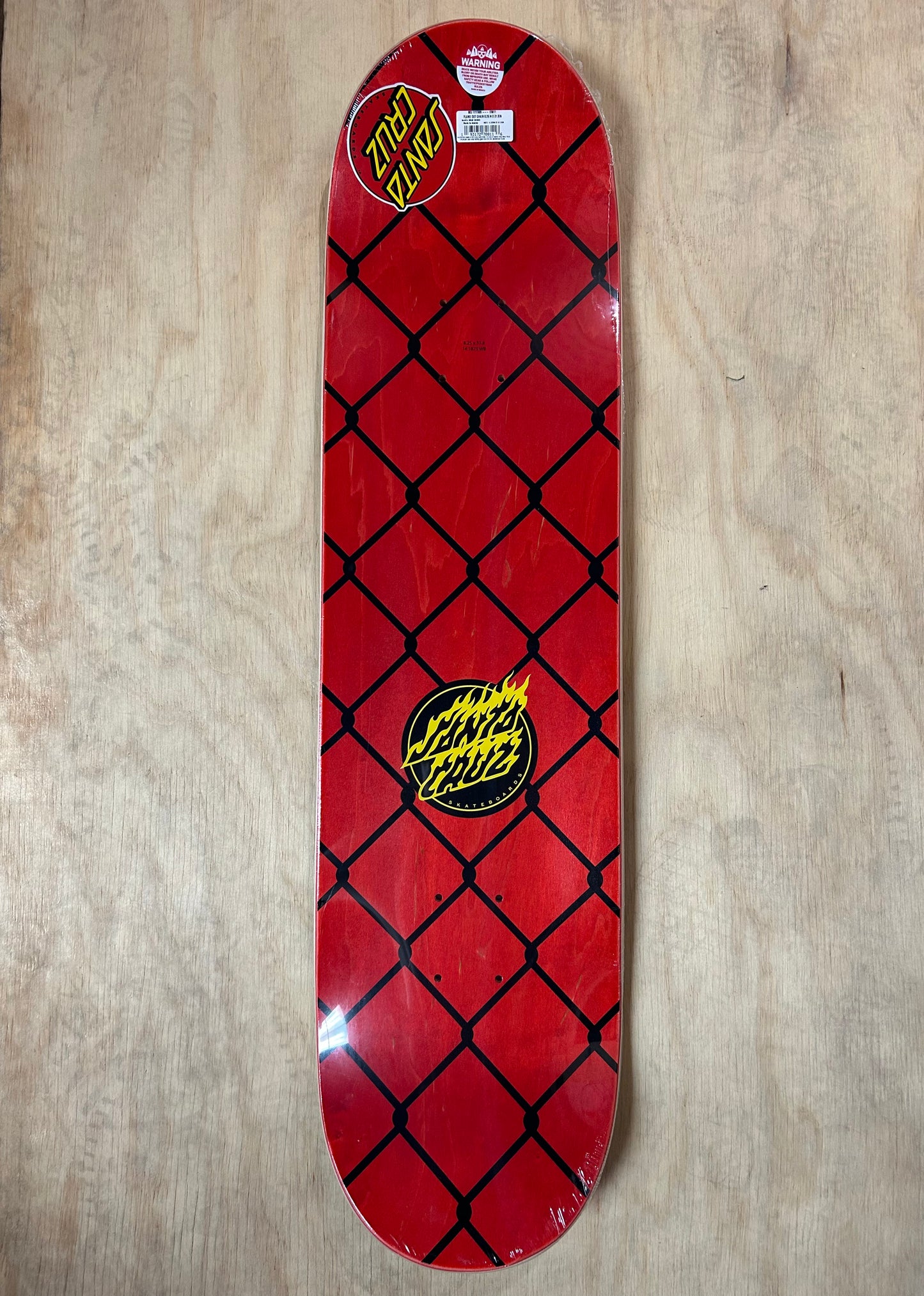 Santa Cruz Flame Dot Chain 8.25 Skateboard Deck