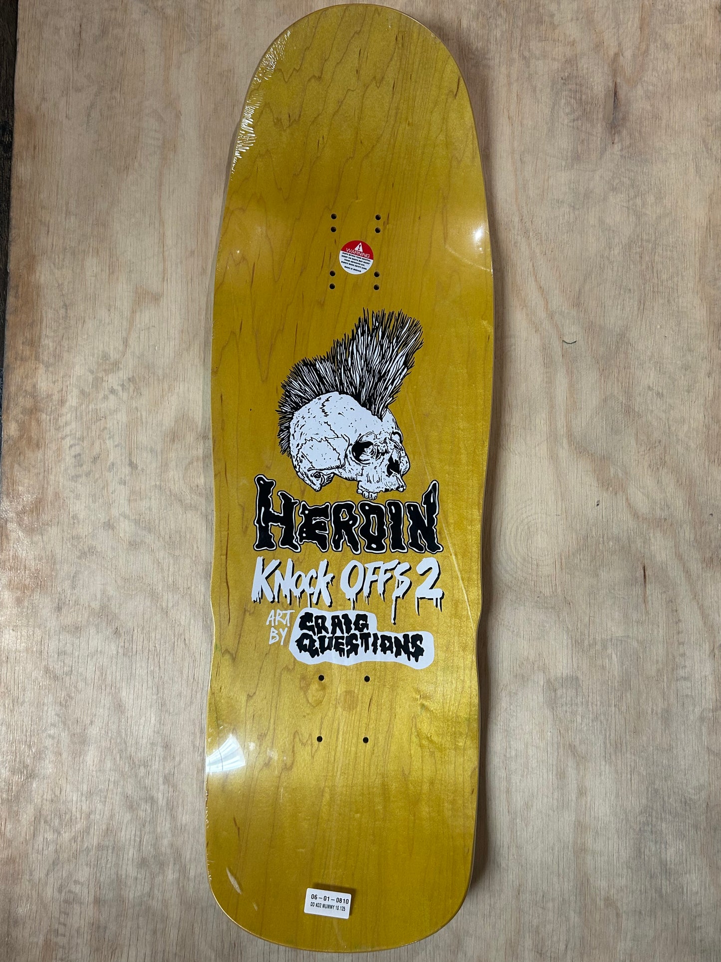 HEROIN Dead Dave KO2 Mummy Skateboard Deck 10.125