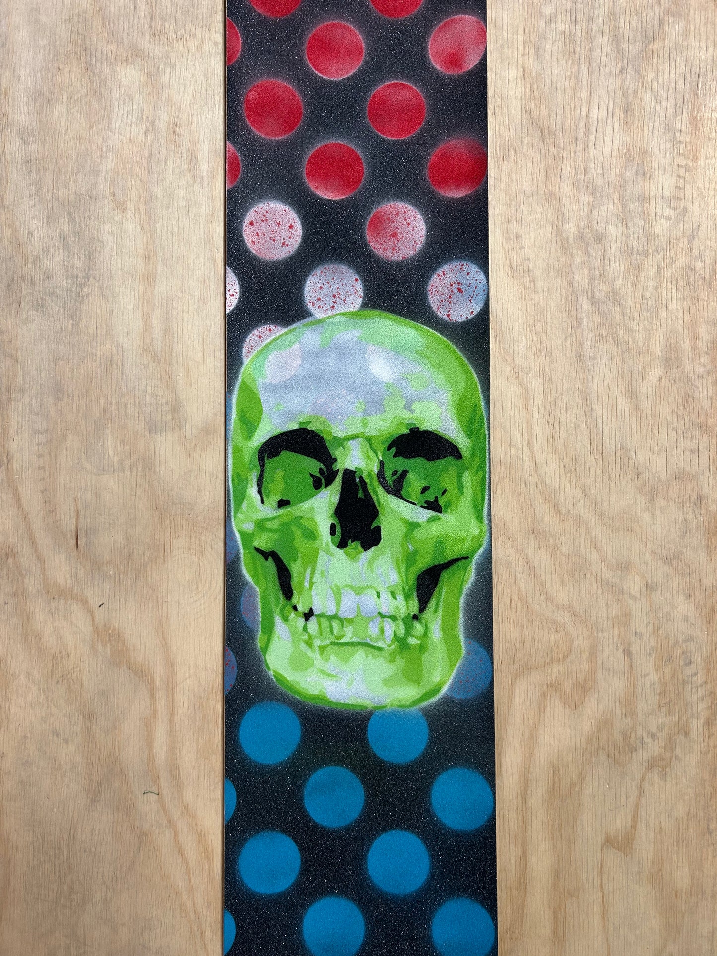 Moblow Griptape Polka Dots & Skull - Green Red White Blue