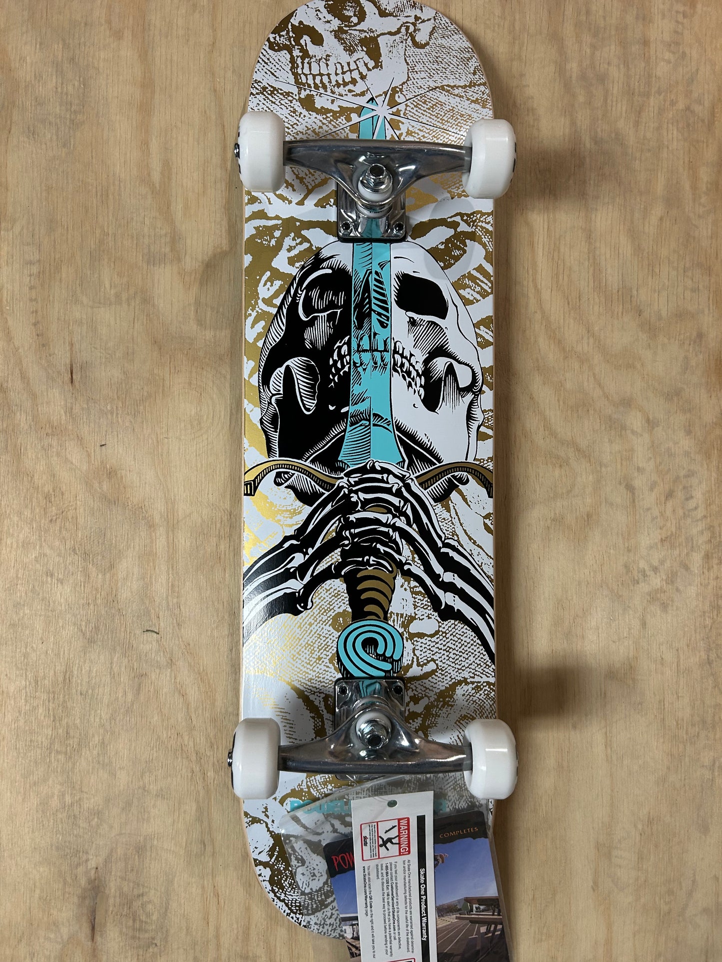 Assy PP Skull & Sword Birch 8.0 White Metallic Gold