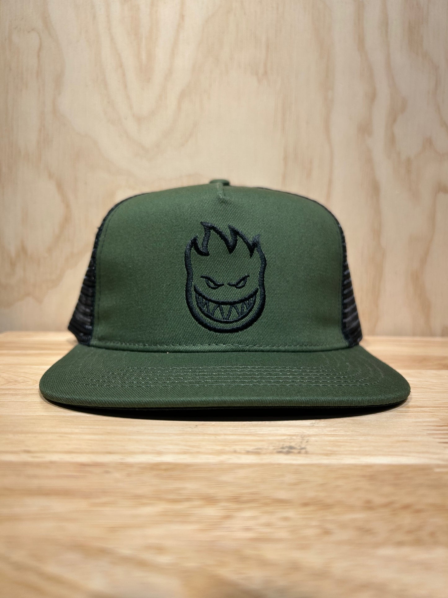 SPITFIRE Bighead Snapback Hat Olive Twill/Black Mesh