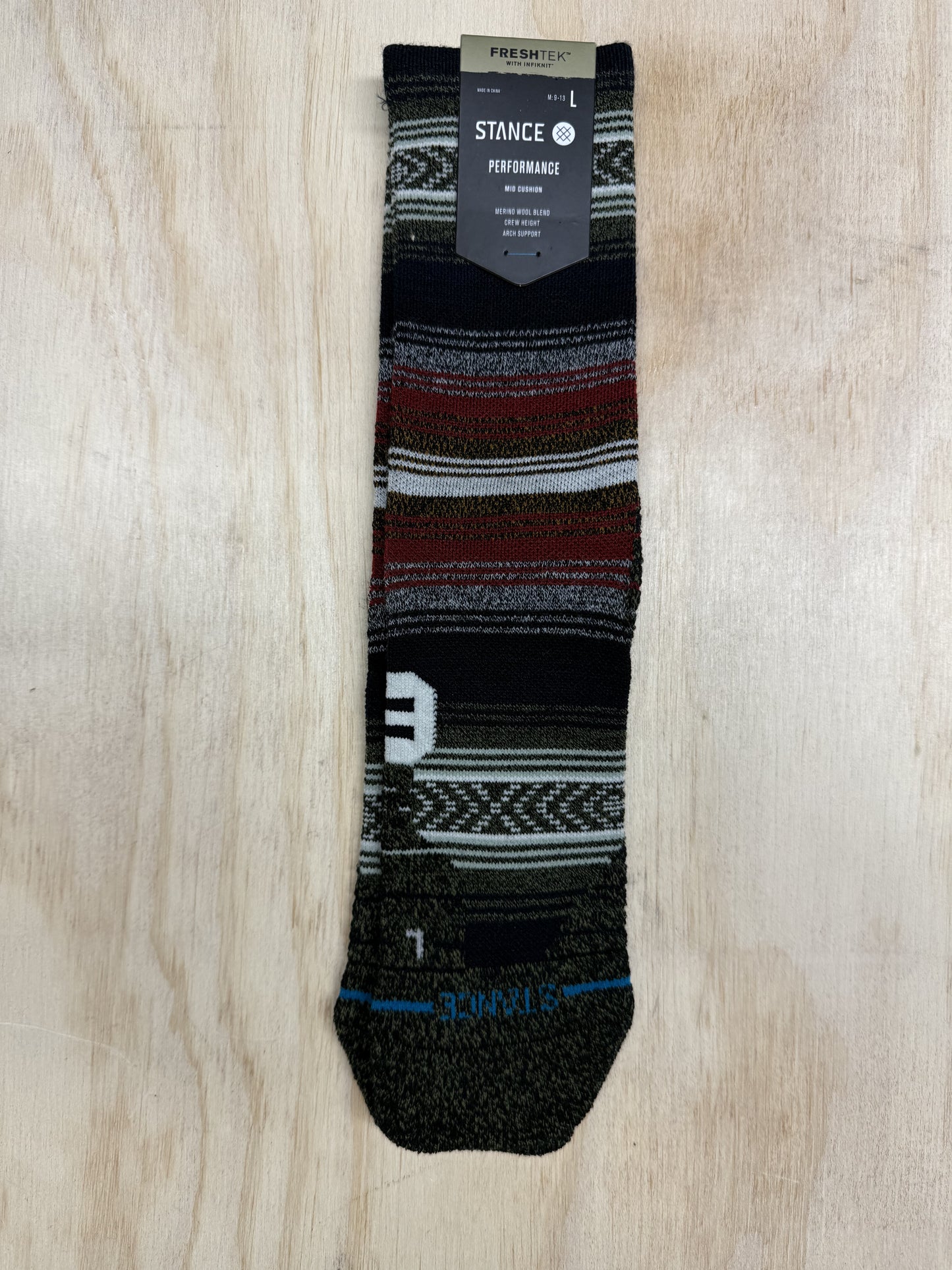 MID WOOL CREW - BLACKRED