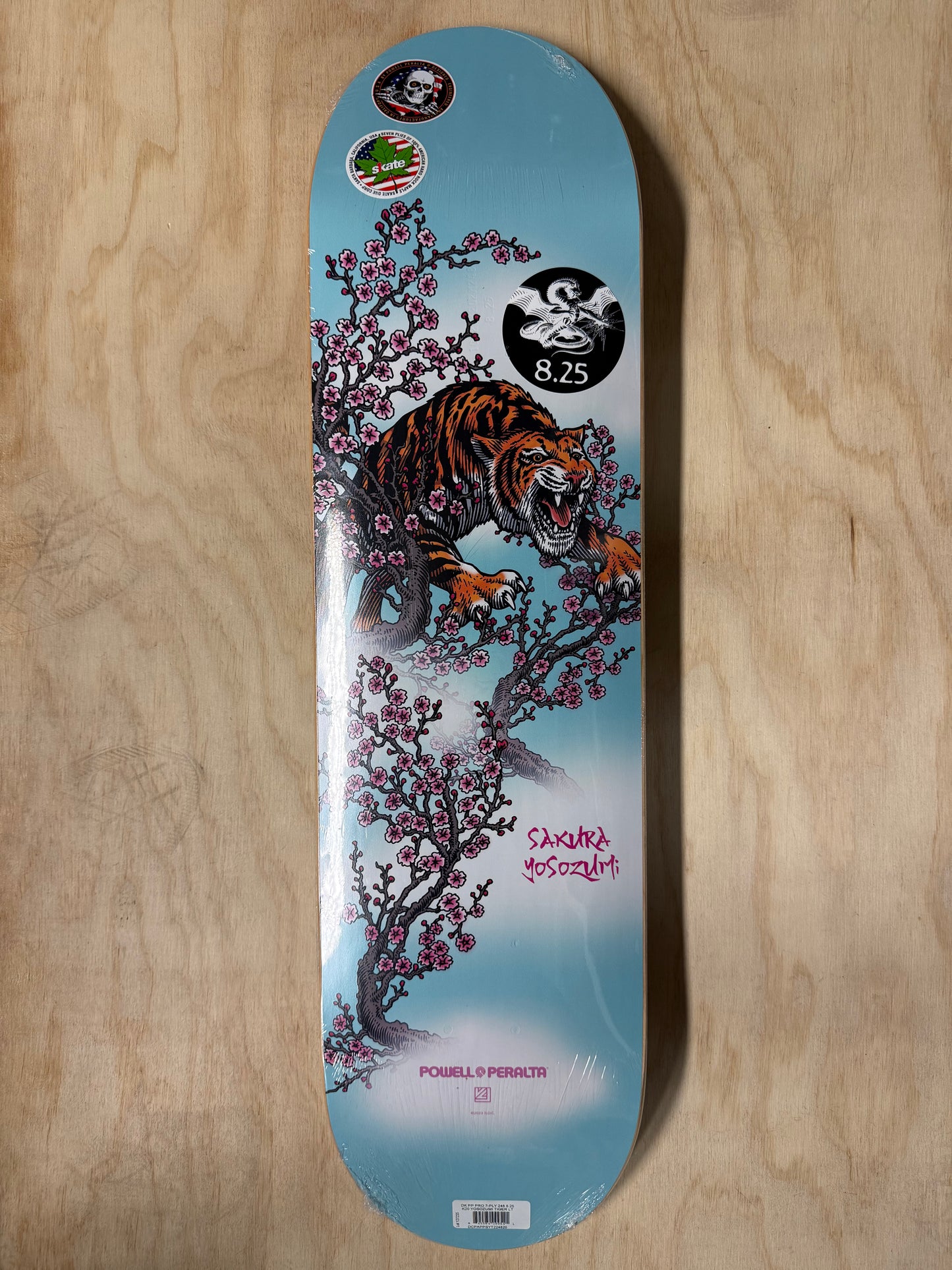 Powell Peralta Yosozumi Tiger Deck Light Blue 8.25