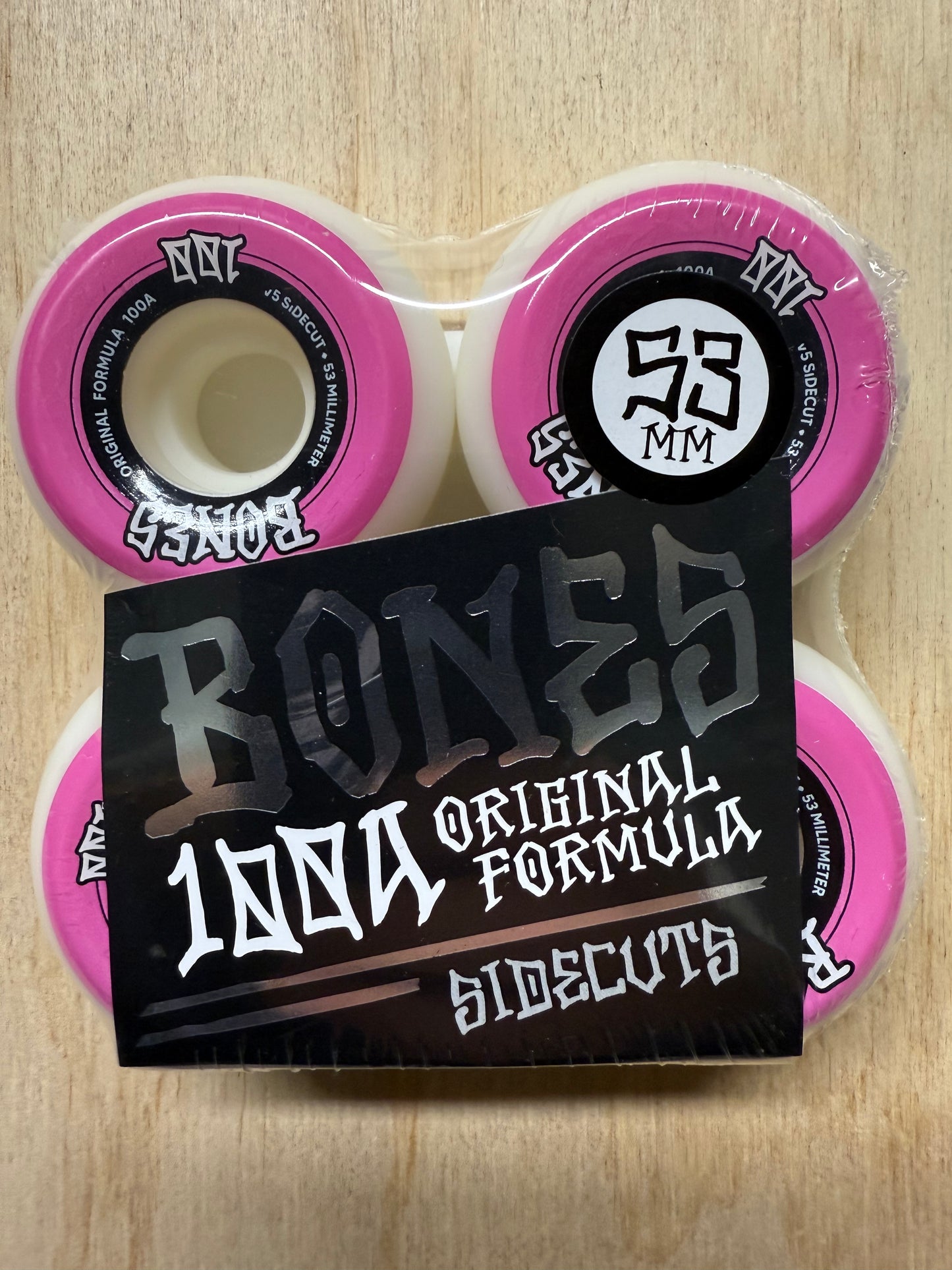 BONES WHEELS SIDECUT 100'S 53 V5 OG FORMULA 100A 4PK