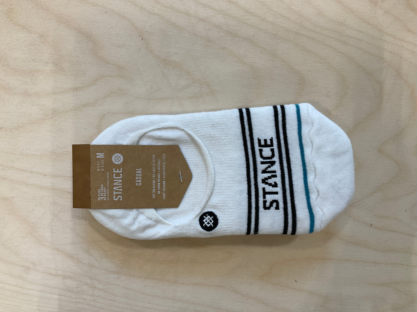Stance Basic 3 Pack No Show White M