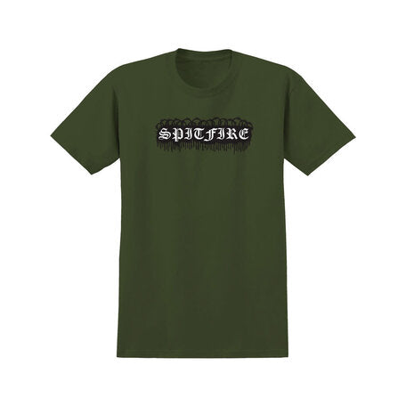 Spitfire Old E Barbed T-Shirt - Military Green