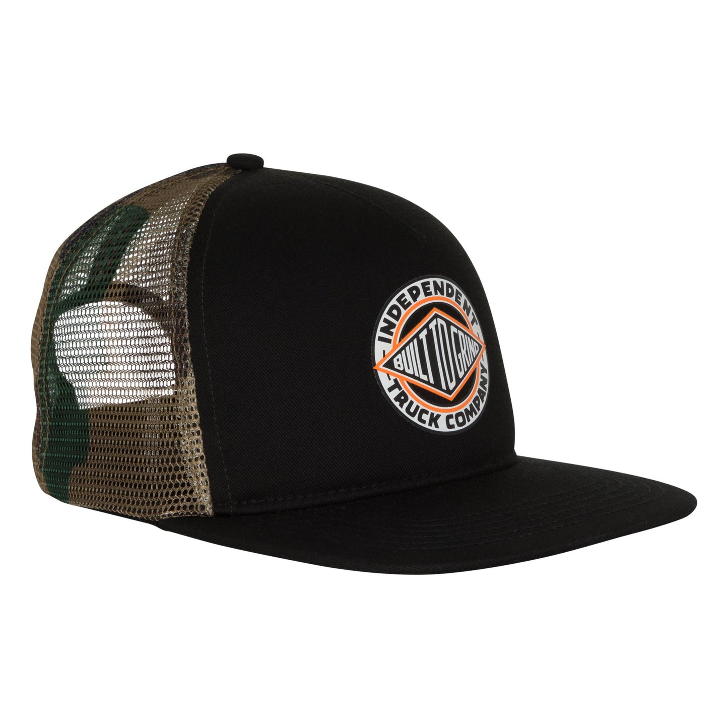 Independent  Summit Printed Mesh Trucker Unstructured Hat Black/Camo