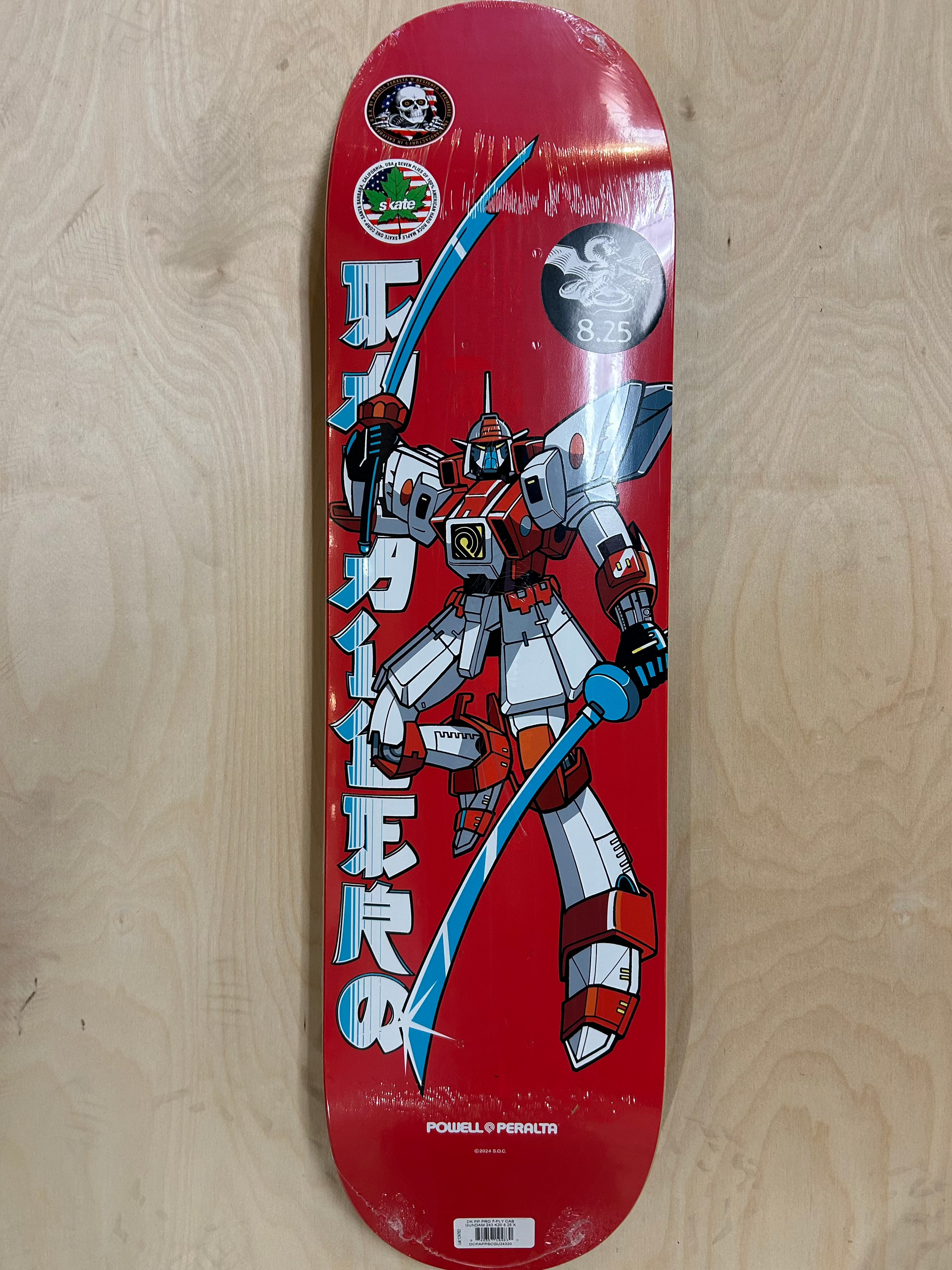 CAB Gundam Skateboard Deck Red 8.25 – Cannon Skate Shop
