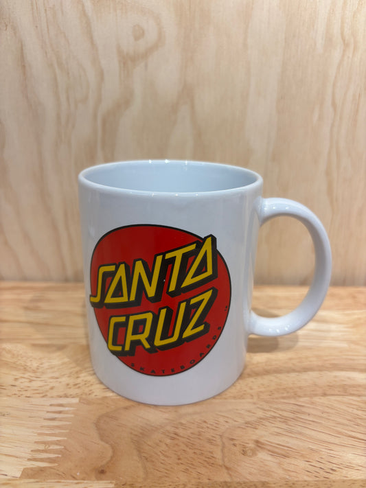 Classic Dot Mug White 11 oz Santa Cruz