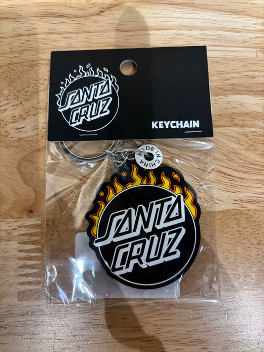 Minimal Burnt Opus Keychain Key Chain Black/Orange OS Santa Cruz