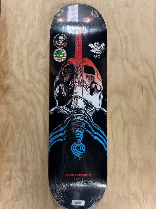 POWELL PERALTA SKULL & SWORD BLUE FADE 9.0