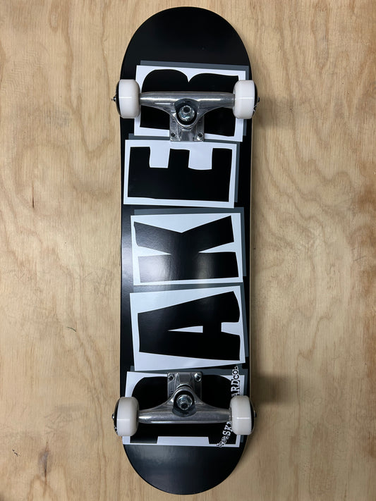 Baker Brand Logo Black Skateboard Complete 8.25