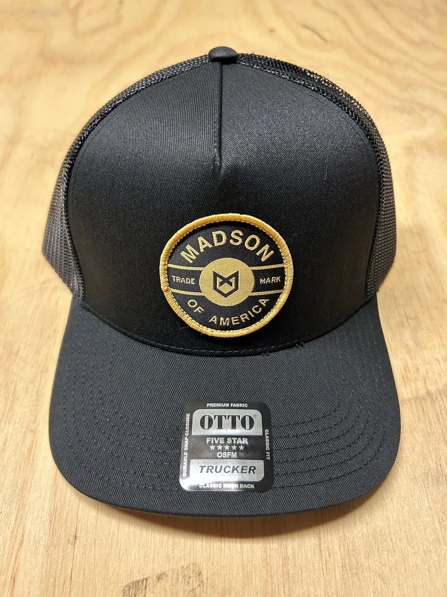 Madson of America Trade Mark Otto Trucker Classic Black Hat