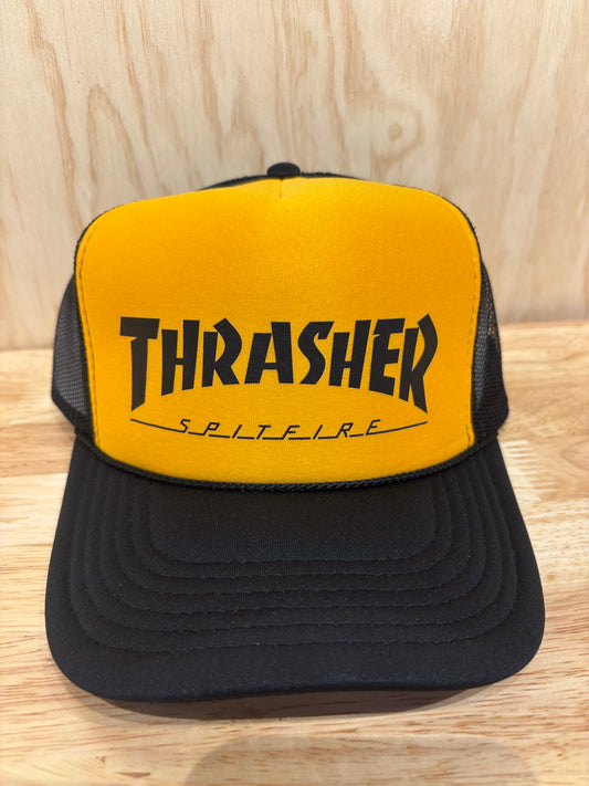 Thrasher X Spitfire- Trucker- Gold/Black