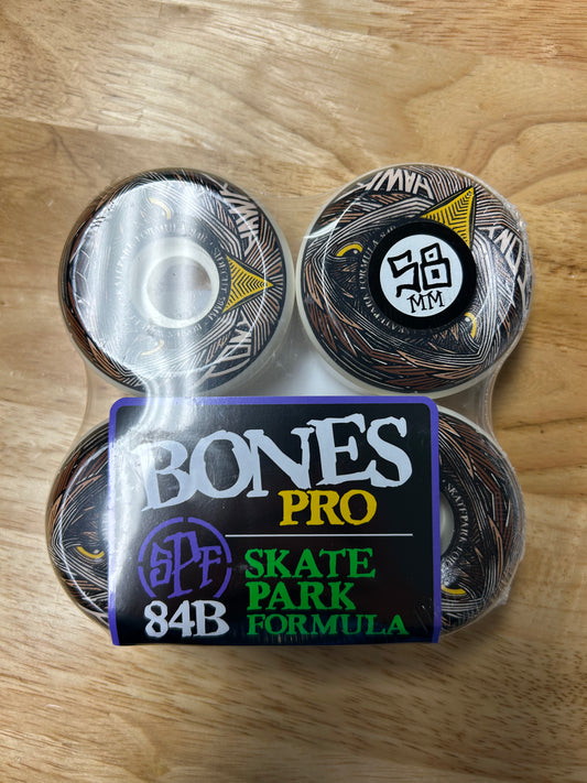 BONES HAWK NIGHT HAWK 58 SIDECUTS SKATEPARK FORMULA 84B
