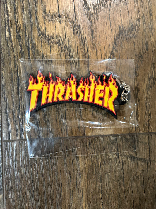Thrasher Flame Keychain