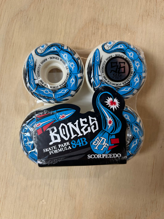 Bones Scorpeedo 56 Sidecut Skatepark Formula 84B 4K