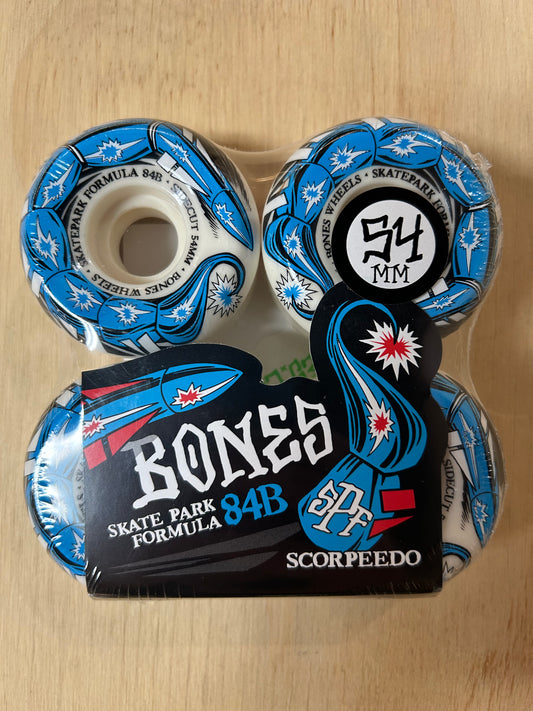 Bones Scorpeedo 54 Sidecut Skatepark Formula 84B 4K