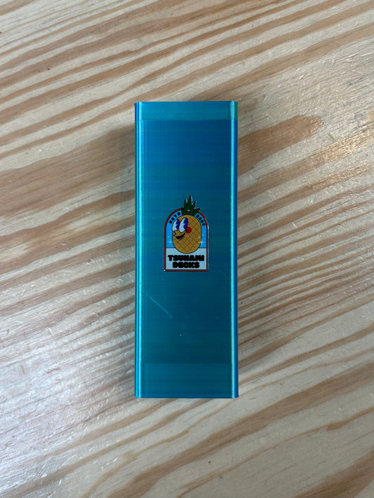 Tsunami Decks Fingerboard Skateble Case - Shiny Turquoise
