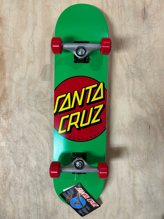 Classic Dot Mid 7.8 Santa Cruz Skateboard Complete - Green/Red