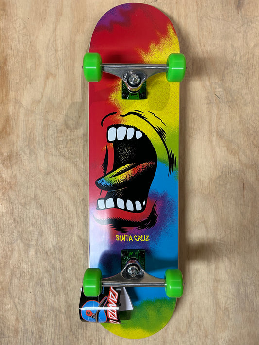 Big Mouth Tie Dye Full 8.0 Santa Cruz Skateboard Complete
