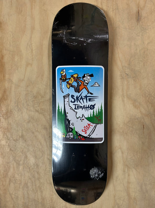 Skate Idaho Deck Skateboard - Black