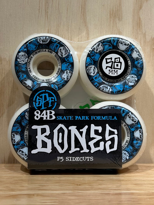 BONES Skatepark Formula 58 P5 Sidecuts 81B 4PK SPF Wheels