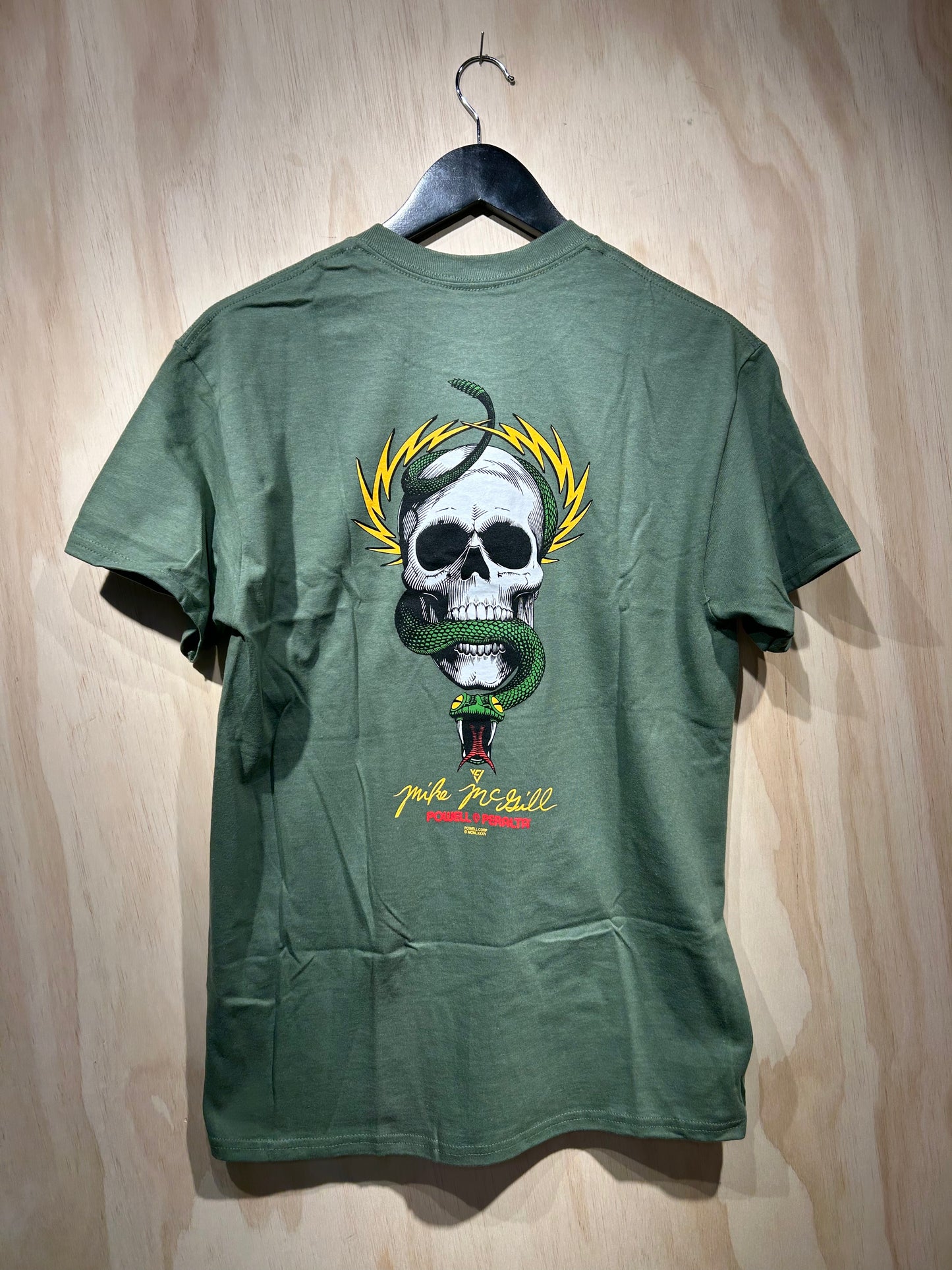 Powell Peralta McGill Skull & Snake T-Shirt - Military Green