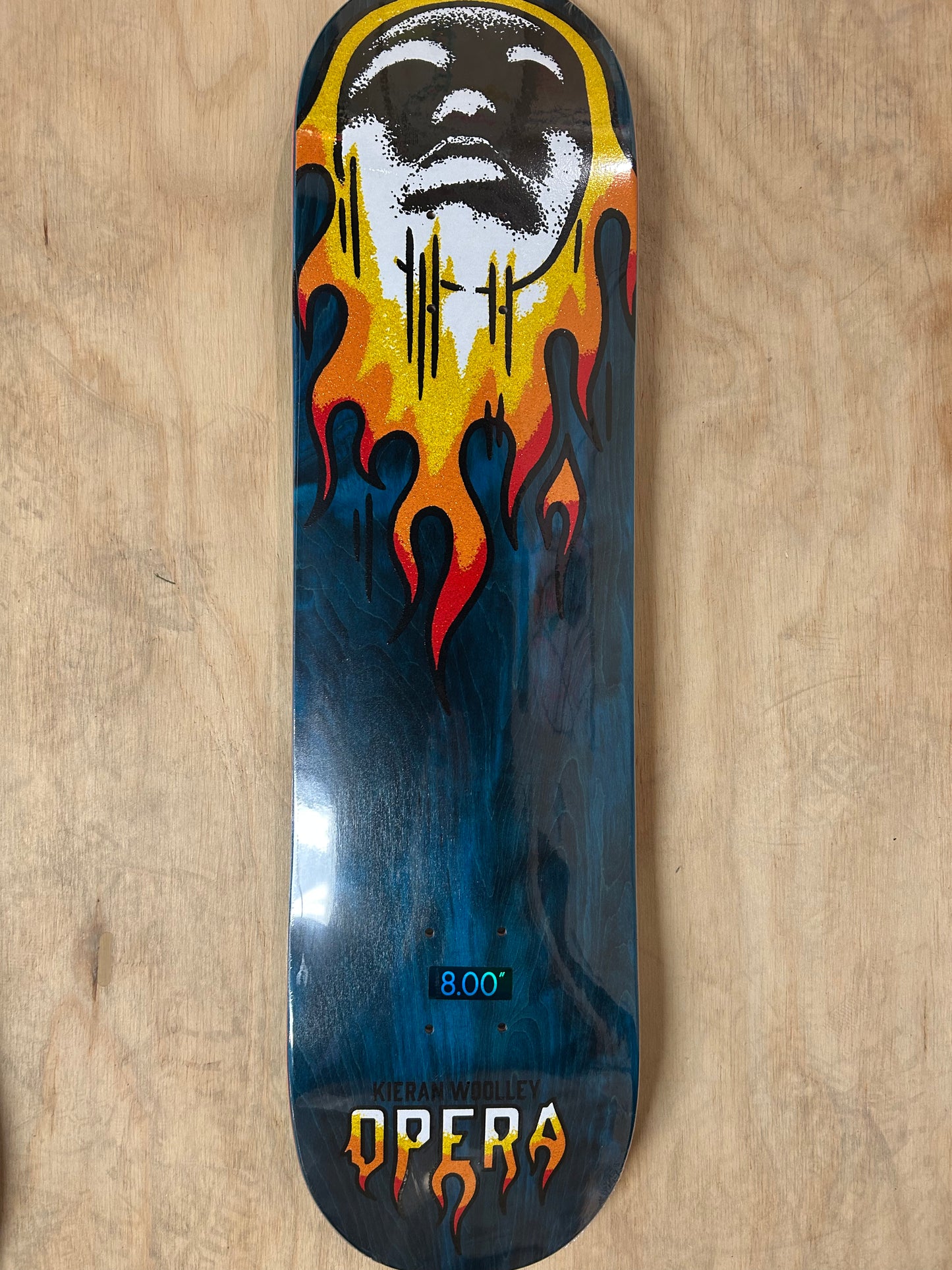 Kieran Woolley Flame EX7 Skateboard Deck 8.0