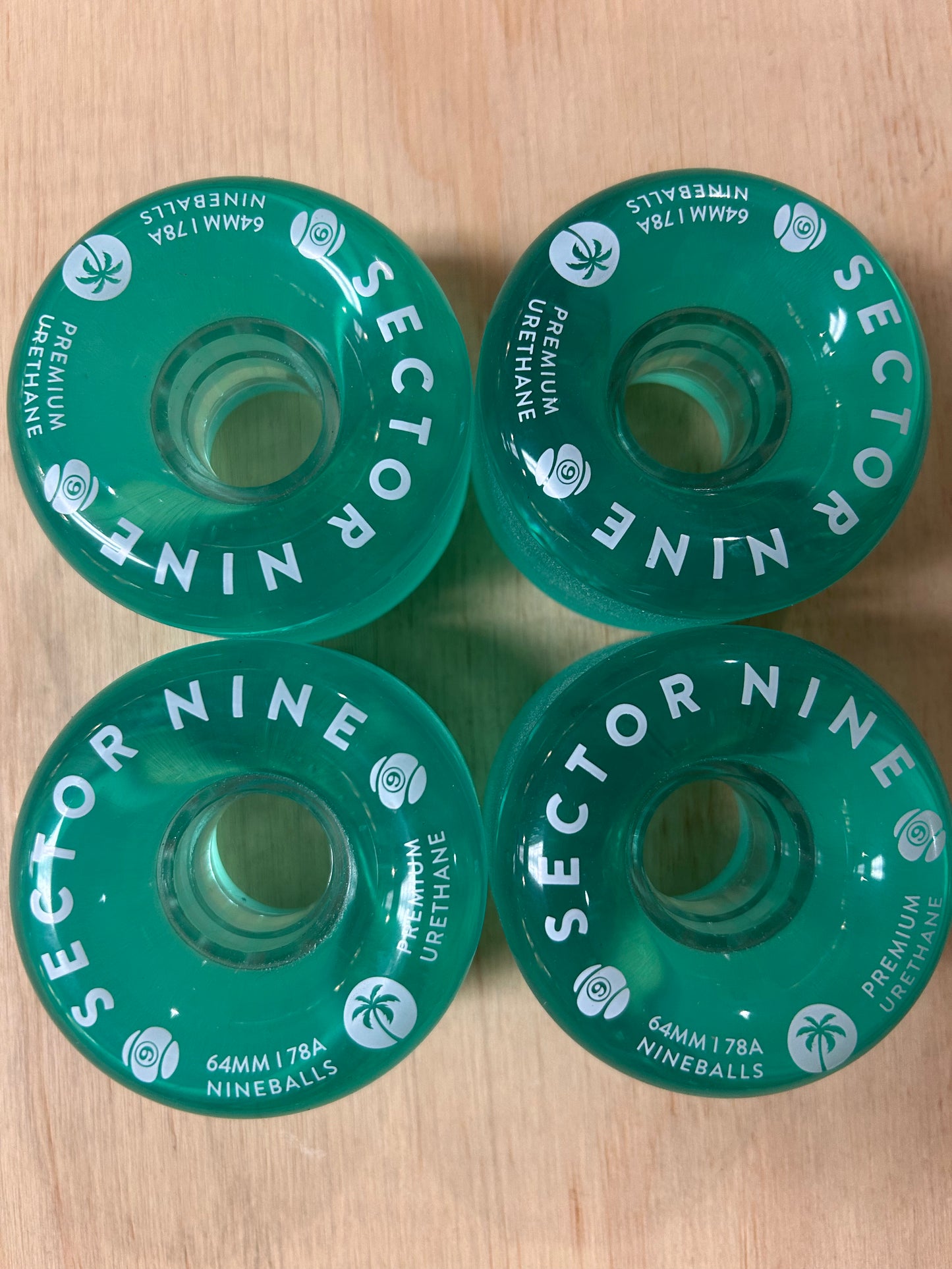 64mm 78a Unpackaged Wheels Teal