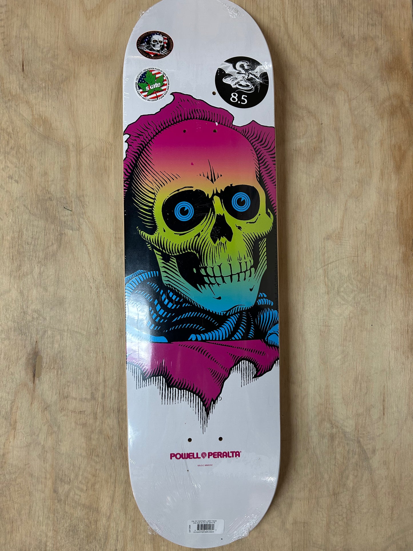 DK RIPPER SKULL LIME FADE 8.5