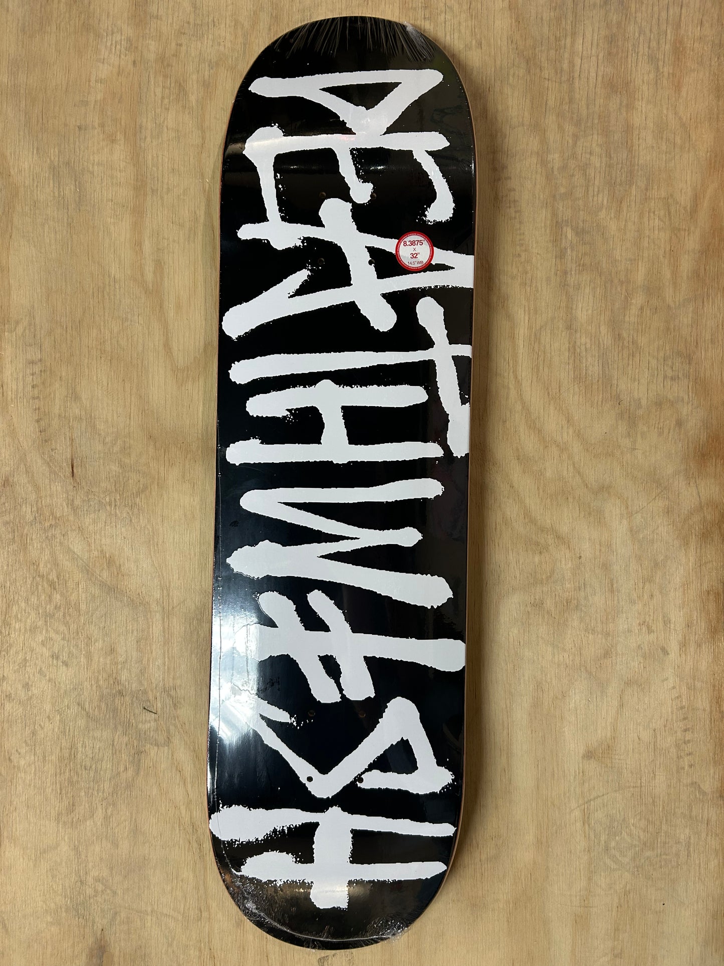 DEATHWISH Deathspray 8.38 Black/White Skateboard Deck